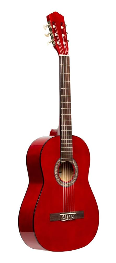 Amazon | Stagg 6弦クラシックギター 右 レッド 3/4サイズ